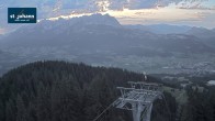 Archiv Foto Webcam St. Johann/Tirol: Blick von der Bergstation Harschbichl 19:00
