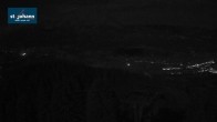 Archiv Foto Webcam St. Johann/Tirol: Blick von der Bergstation Harschbichl 01:00