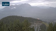Archiv Foto Webcam St. Johann/Tirol: Blick von der Bergstation Harschbichl 09:00
