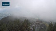 Archiv Foto Webcam St. Johann/Tirol: Blick von der Bergstation Harschbichl 11:00