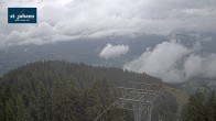Archiv Foto Webcam St. Johann/Tirol: Blick von der Bergstation Harschbichl 13:00