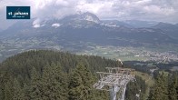 Archiv Foto Webcam St. Johann/Tirol: Blick von der Bergstation Harschbichl 09:00