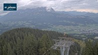 Archiv Foto Webcam St. Johann/Tirol: Blick von der Bergstation Harschbichl 13:00