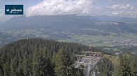 Archiv Foto Webcam St. Johann/Tirol: Blick von der Bergstation Harschbichl 13:00