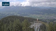Archiv Foto Webcam St. Johann/Tirol: Blick von der Bergstation Harschbichl 13:00