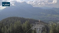 Archiv Foto Webcam St. Johann/Tirol: Blick von der Bergstation Harschbichl 17:00