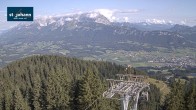Archiv Foto Webcam St. Johann/Tirol: Blick von der Bergstation Harschbichl 07:00