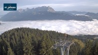 Archiv Foto Webcam St. Johann/Tirol: Blick von der Bergstation Harschbichl 05:00