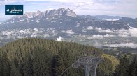 Archiv Foto Webcam St. Johann/Tirol: Blick von der Bergstation Harschbichl 07:00