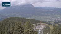 Archiv Foto Webcam St. Johann/Tirol: Blick von der Bergstation Harschbichl 11:00