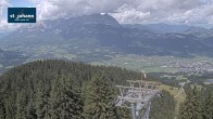 Archiv Foto Webcam St. Johann/Tirol: Blick von der Bergstation Harschbichl 11:00