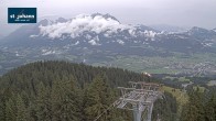 Archiv Foto Webcam St. Johann/Tirol: Blick von der Bergstation Harschbichl 09:00
