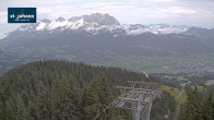 Archiv Foto Webcam St. Johann/Tirol: Blick von der Bergstation Harschbichl 11:00
