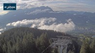 Archiv Foto Webcam St. Johann/Tirol: Blick von der Bergstation Harschbichl 17:00