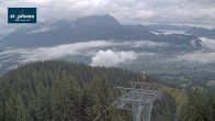 Archiv Foto Webcam St. Johann/Tirol: Blick von der Bergstation Harschbichl 05:00