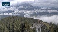 Archiv Foto Webcam St. Johann/Tirol: Blick von der Bergstation Harschbichl 07:00