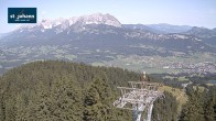 Archiv Foto Webcam St. Johann/Tirol: Blick von der Bergstation Harschbichl 09:00