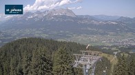 Archiv Foto Webcam St. Johann/Tirol: Blick von der Bergstation Harschbichl 11:00