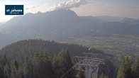Archiv Foto Webcam St. Johann/Tirol: Blick von der Bergstation Harschbichl 17:00