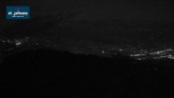 Archiv Foto Webcam St. Johann/Tirol: Blick von der Bergstation Harschbichl 21:00