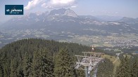 Archiv Foto Webcam St. Johann/Tirol: Blick von der Bergstation Harschbichl 11:00