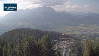 Archiv Foto Webcam St. Johann/Tirol: Blick von der Bergstation Harschbichl 15:00