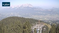 Archiv Foto Webcam St. Johann/Tirol: Blick von der Bergstation Harschbichl 09:00