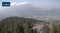 Archiv Foto Webcam St. Johann/Tirol: Blick von der Bergstation Harschbichl 13:00