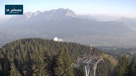 Archiv Foto Webcam St. Johann/Tirol: Blick von der Bergstation Harschbichl 06:00