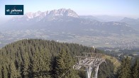 Archiv Foto Webcam St. Johann/Tirol: Blick von der Bergstation Harschbichl 07:00