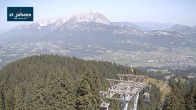 Archiv Foto Webcam St. Johann/Tirol: Blick von der Bergstation Harschbichl 09:00