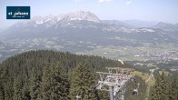 Archiv Foto Webcam St. Johann/Tirol: Blick von der Bergstation Harschbichl 11:00