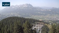 Archiv Foto Webcam St. Johann/Tirol: Blick von der Bergstation Harschbichl 13:00