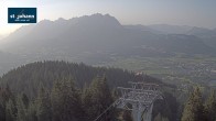 Archiv Foto Webcam St. Johann/Tirol: Blick von der Bergstation Harschbichl 17:00