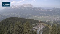Archiv Foto Webcam St. Johann/Tirol: Blick von der Bergstation Harschbichl 11:00
