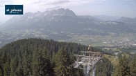 Archiv Foto Webcam St. Johann/Tirol: Blick von der Bergstation Harschbichl 13:00