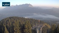 Archiv Foto Webcam St. Johann/Tirol: Blick von der Bergstation Harschbichl 05:00