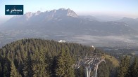 Archiv Foto Webcam St. Johann/Tirol: Blick von der Bergstation Harschbichl 06:00