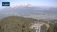 Archiv Foto Webcam St. Johann/Tirol: Blick von der Bergstation Harschbichl 09:00