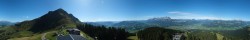Archiv Foto Webcam St. Johann/Tirol: Blick von der Bergstation Harschbichl 13:00