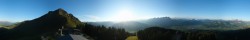 Archiv Foto Webcam St. Johann/Tirol: Blick von der Bergstation Harschbichl 17:00