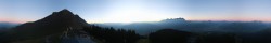 Archiv Foto Webcam St. Johann/Tirol: Blick von der Bergstation Harschbichl 17:00