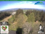 Archived image Webcam Oberweissbach - View from Froebelturm Restaurant 09:00