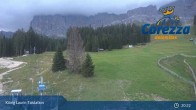 Archived image Webcam Welschnofen: View chair Lift King Laurin 19:00