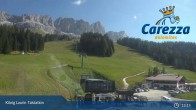 Archived image Webcam Welschnofen: View chair Lift King Laurin 07:00