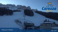 Archived image Webcam Welschnofen: View chair Lift King Laurin 07:00