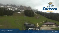 Archived image Webcam Welschnofen: View chair Lift King Laurin 18:00
