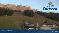 Archived image Webcam Welschnofen: View chair Lift King Laurin 04:00