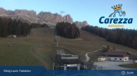 Archived image Webcam Welschnofen: View chair Lift King Laurin 00:00