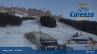 Archived image Webcam Welschnofen: View chair Lift King Laurin 00:00